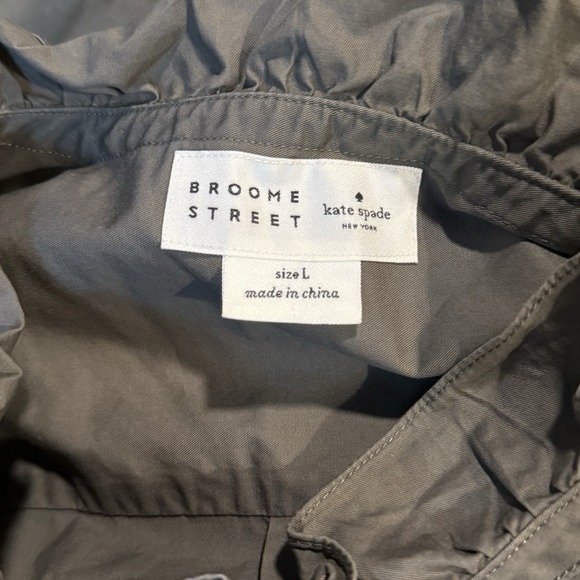 Kate Spade Broome Street Shirt Dress Long Sleeve‎ Button Front Cotton Large - Picture 3 of 7